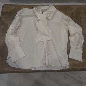 ANOTHER TOMORROW Blouse IT50 US14 UK18 3XL Exaggerated Bow  new $723
